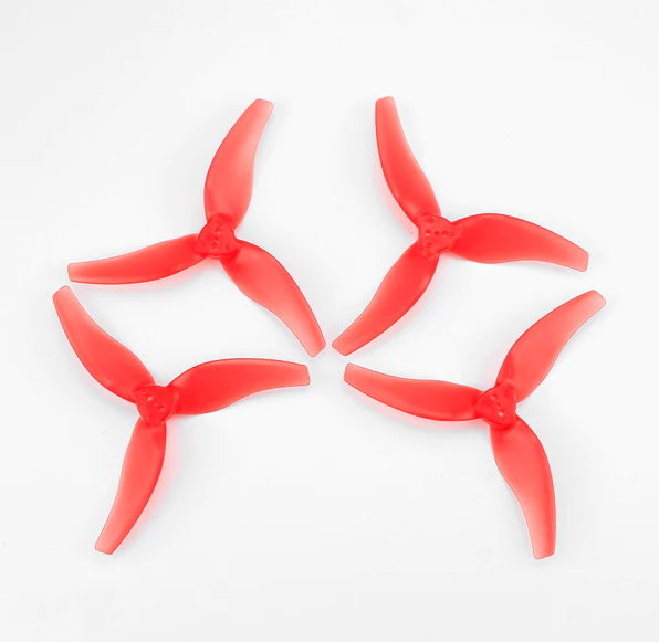 Hélices de repuesto para dron FPV de tres palas Emax Avia 3630-3/3,6" con eje en T (paquete de 4) - Rojo