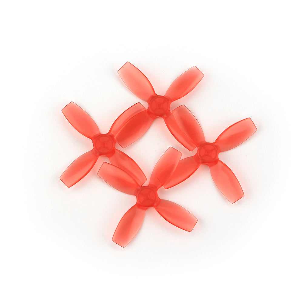Emax Avia Nanohawk 1210-4 / 1.2" Quad-Blade Replacement Props for 1mm Shaft (8 Pack) - Clear Red