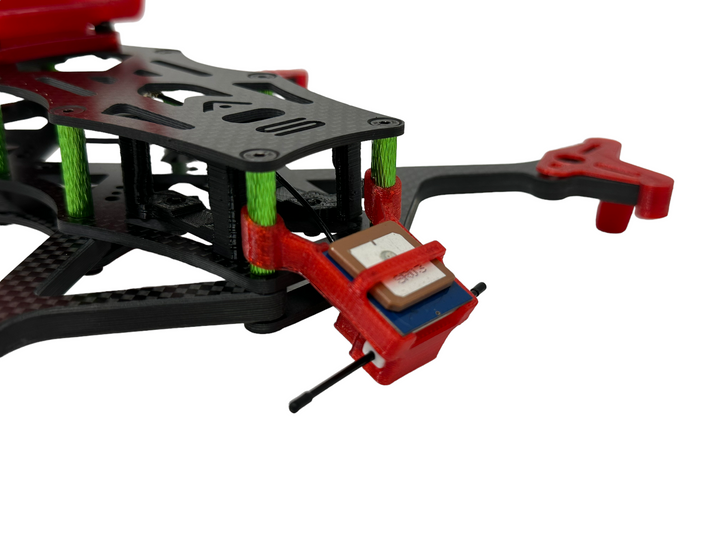 Soporte separador para módulo Foxeer M10Q 180 GPS 5883 con Ghost qT (solo impresión 3D)