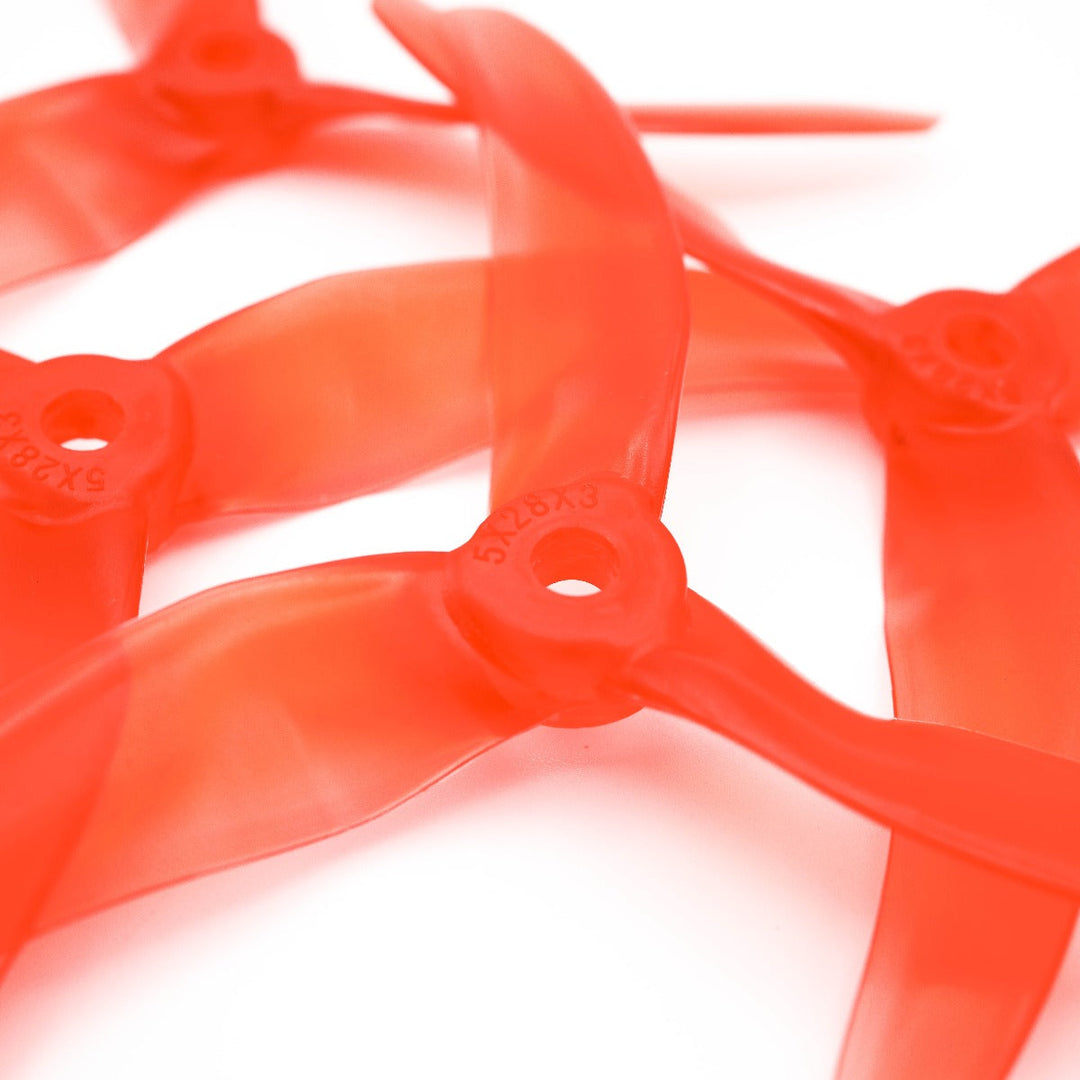 Hélices de repuesto para dron FPV de tres palas Emax Avan Scimitar 5028-3/5" (paquete de 4), color rojo
