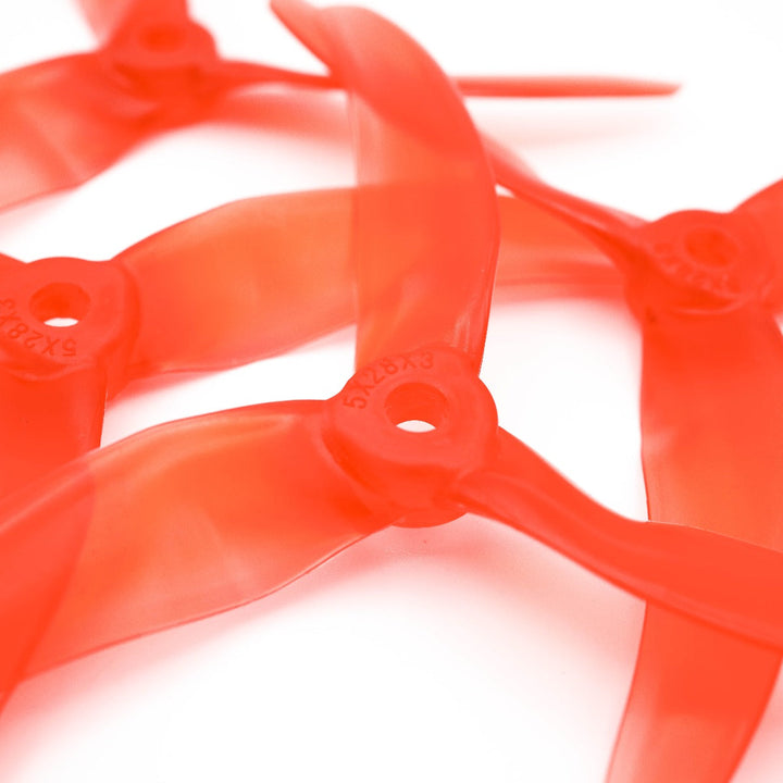 Hélices de repuesto para dron FPV de tres palas Emax Avan Scimitar 5028-3/5" (paquete de 4), color rojo