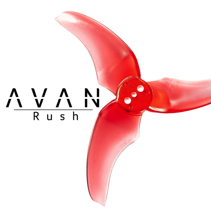 Hélices de repuesto para dron FPV de tres aspas Emax Avan Rush 2519-3/2,5" (paquete de 4) - Color rojo