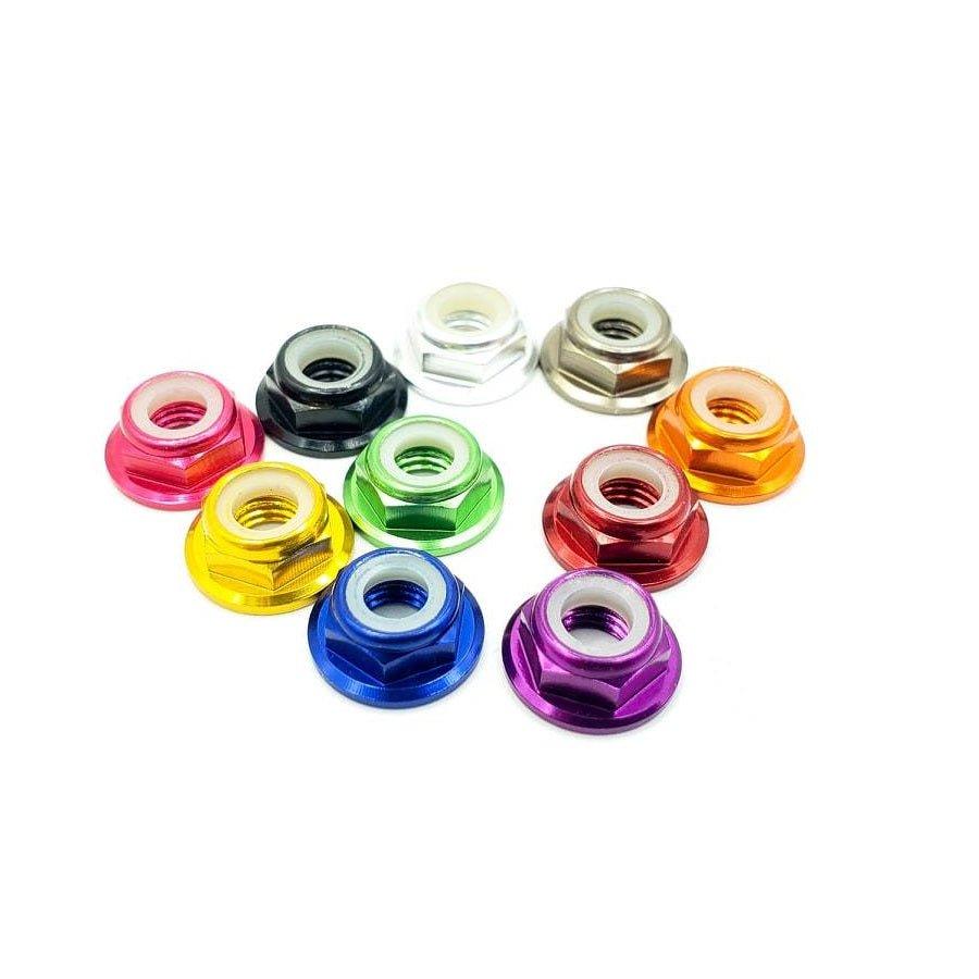 M5 Anodized Prop Nut Low Profile Flanged (5Pcs.) - Choose Color at WREKD Co.