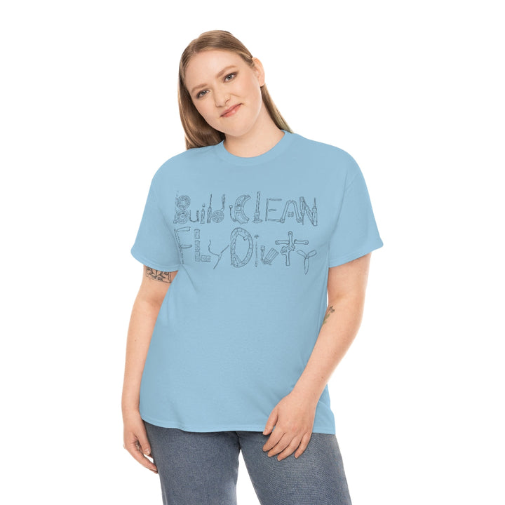 Camiseta Build Clean Fly Dirty - Logotipo negro