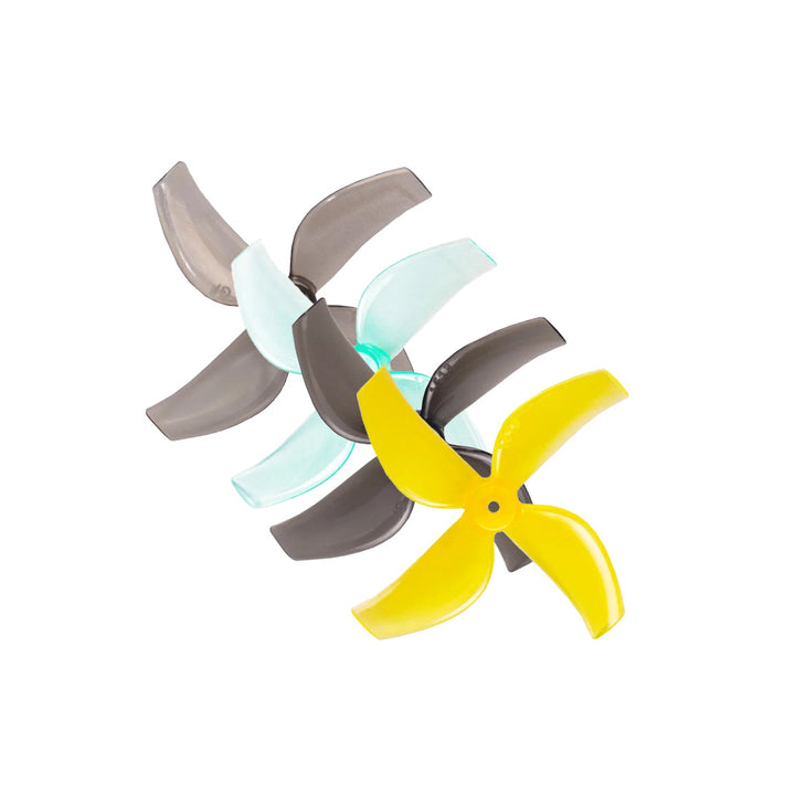 Gemfan 1613-4 / 1.6" 40mm Quad-Blade Propeller w/ 1.5mm Shaft - Choose Color