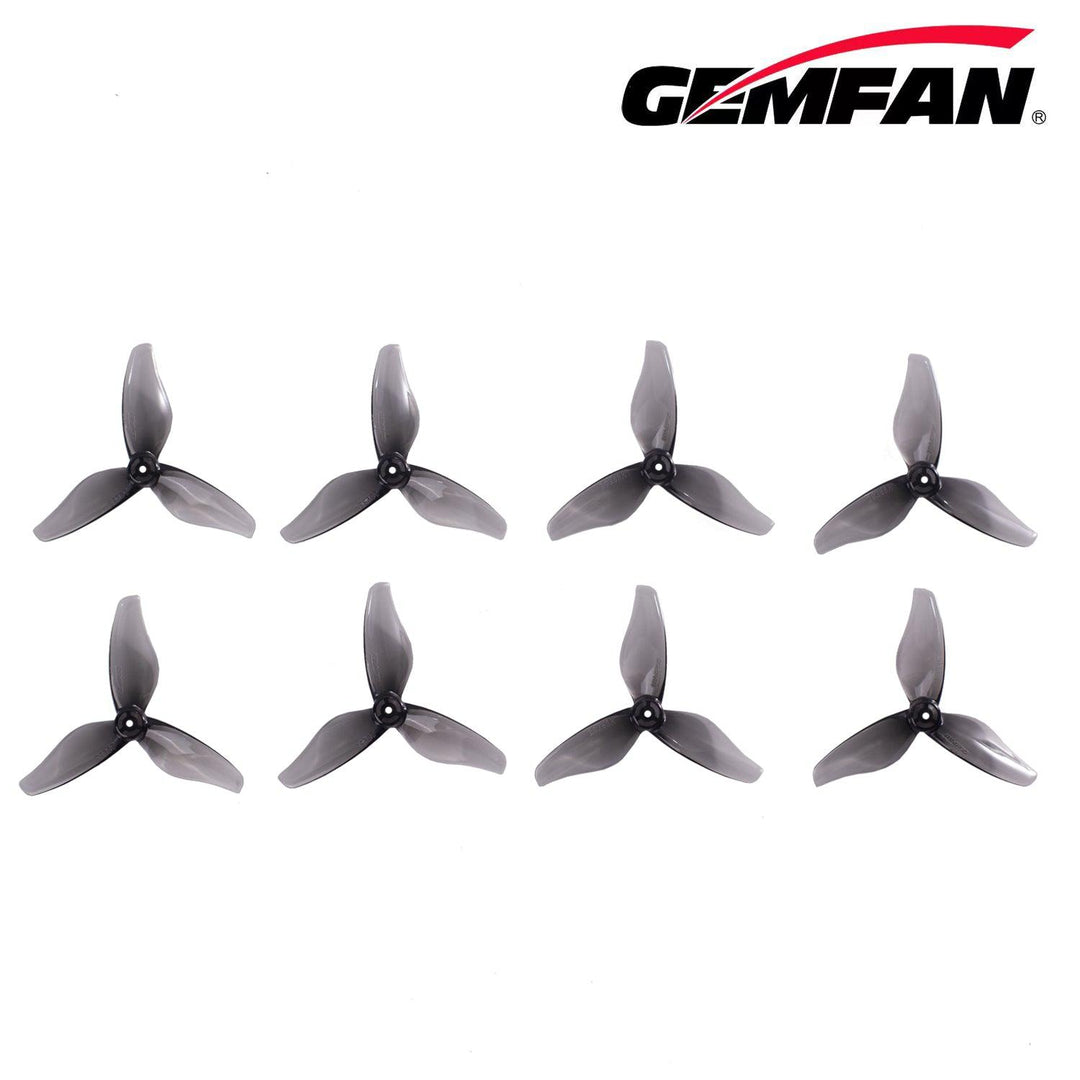 Hélices para dron FPV Gemfan Hurricane 2023S-3/2" Tri-Blade Micro/Whoop para eje de un solo orificio de 1,5 mm (paquete de 8) - Elige el color