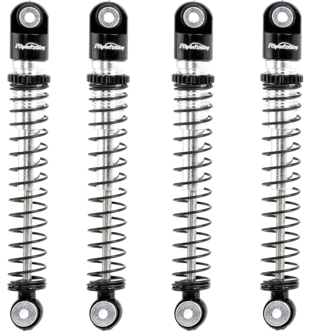 Powerhobby 1/24 Axial SCX24 Aluminum 54mm Long Travel Shocks Jeep Bronco Black