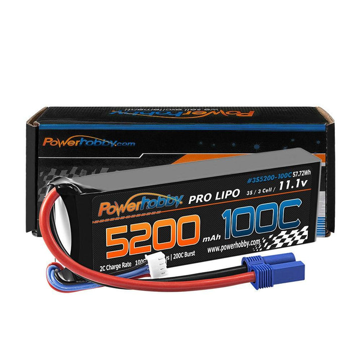Powerhobby 3s 11.V 5200mah 100C - 200C Lipo Battery w EC5 plug