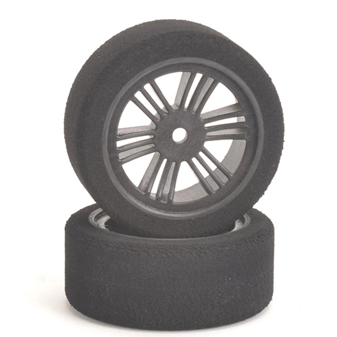 Contact RC J14074 1/10 Foam Rear Tires 30mm 40Shore JAP Black Carbon Wheels (2)