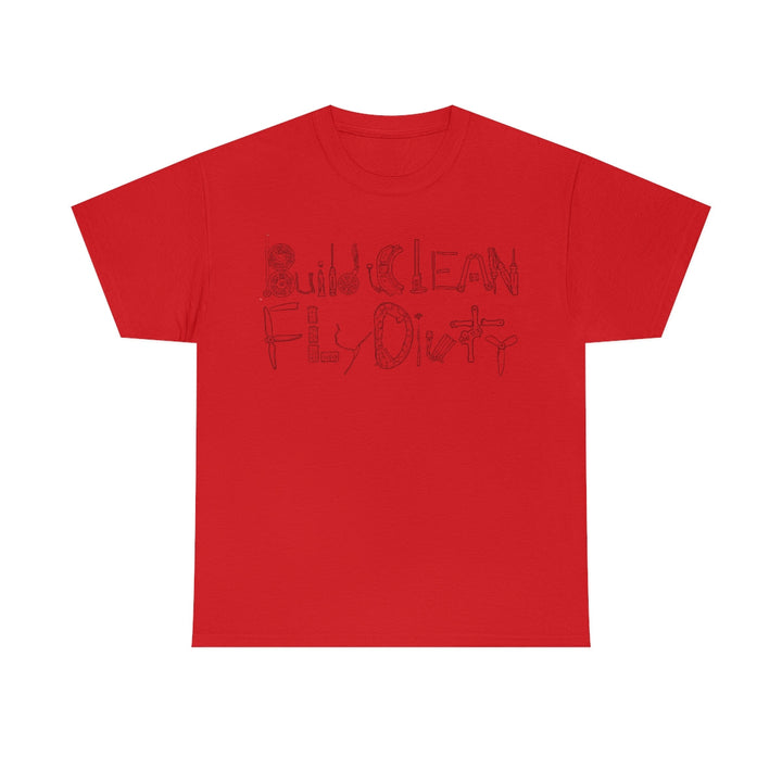 Camiseta Build Clean Fly Dirty - Logotipo negro