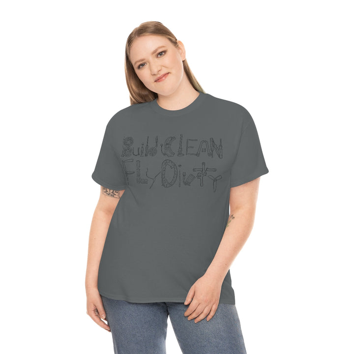 Camiseta Build Clean Fly Dirty - Logotipo negro