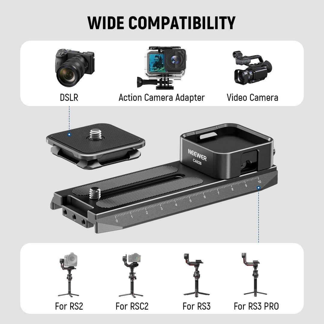 Sistema de liberación rápida NEEWER CA026 para DJI RS 2 RSC 2 RS 3 RS 3 PRO 