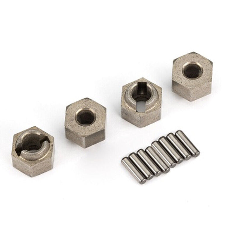 Traxxas 9750A TRX-4M Steel Wheel Hubs 7mm Hex (4) w/ Axle Pins (8)