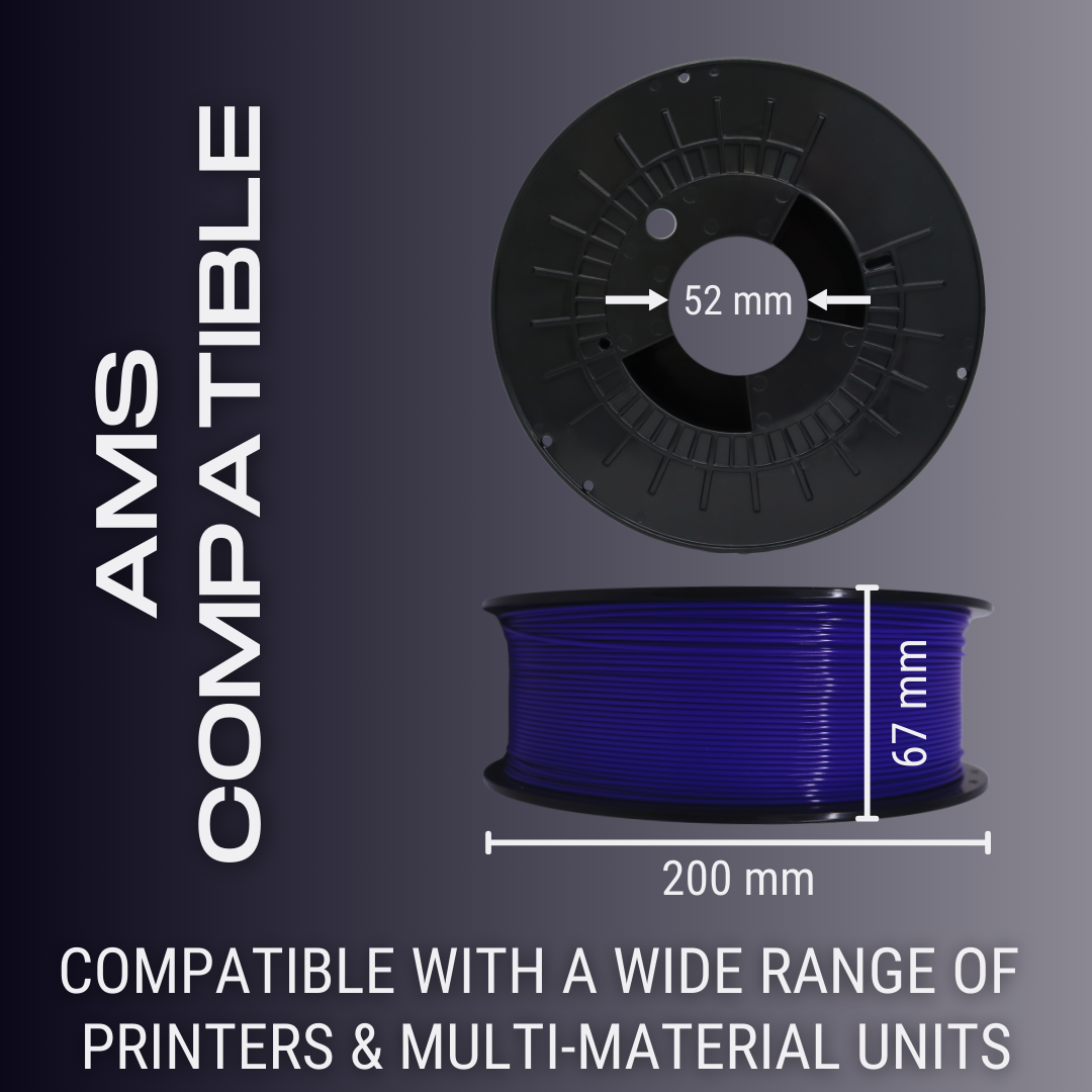 Red AF Silk PLA 3D Printer Filament, 1.75 mm Diameter, 1 kg Spool