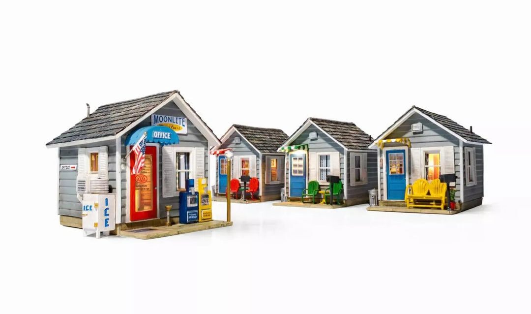 Woodland Scenics BR5073 Built & Ready Structure Moonlight Motor Court - HO Scale