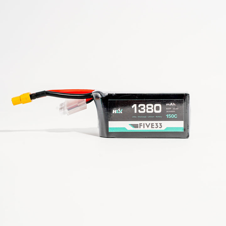 Five33 "Budget" 1380mah 6S 150C Lipo Battery