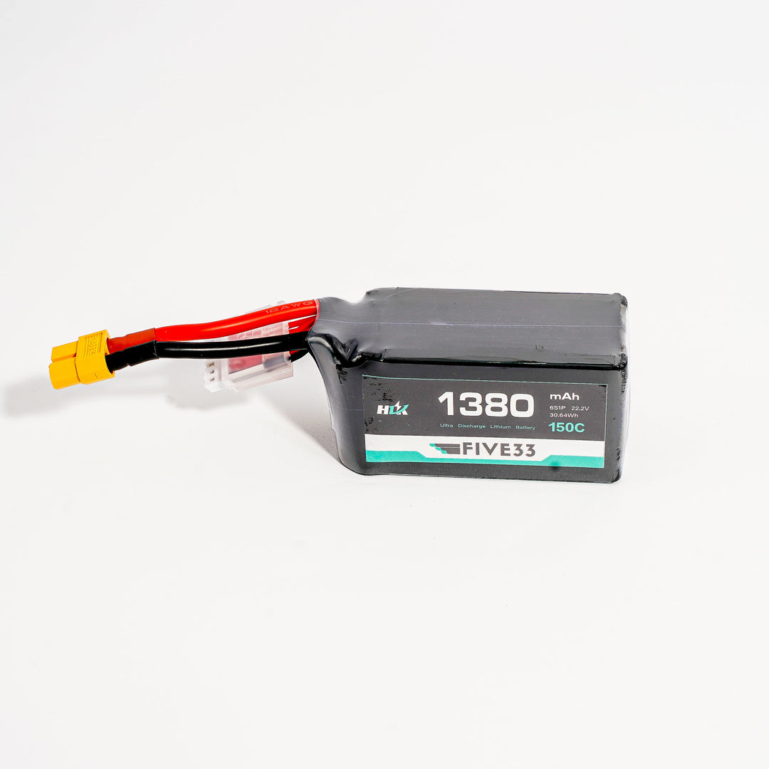 Five33 "Budget" 1380mah 6S 150C Lipo Battery