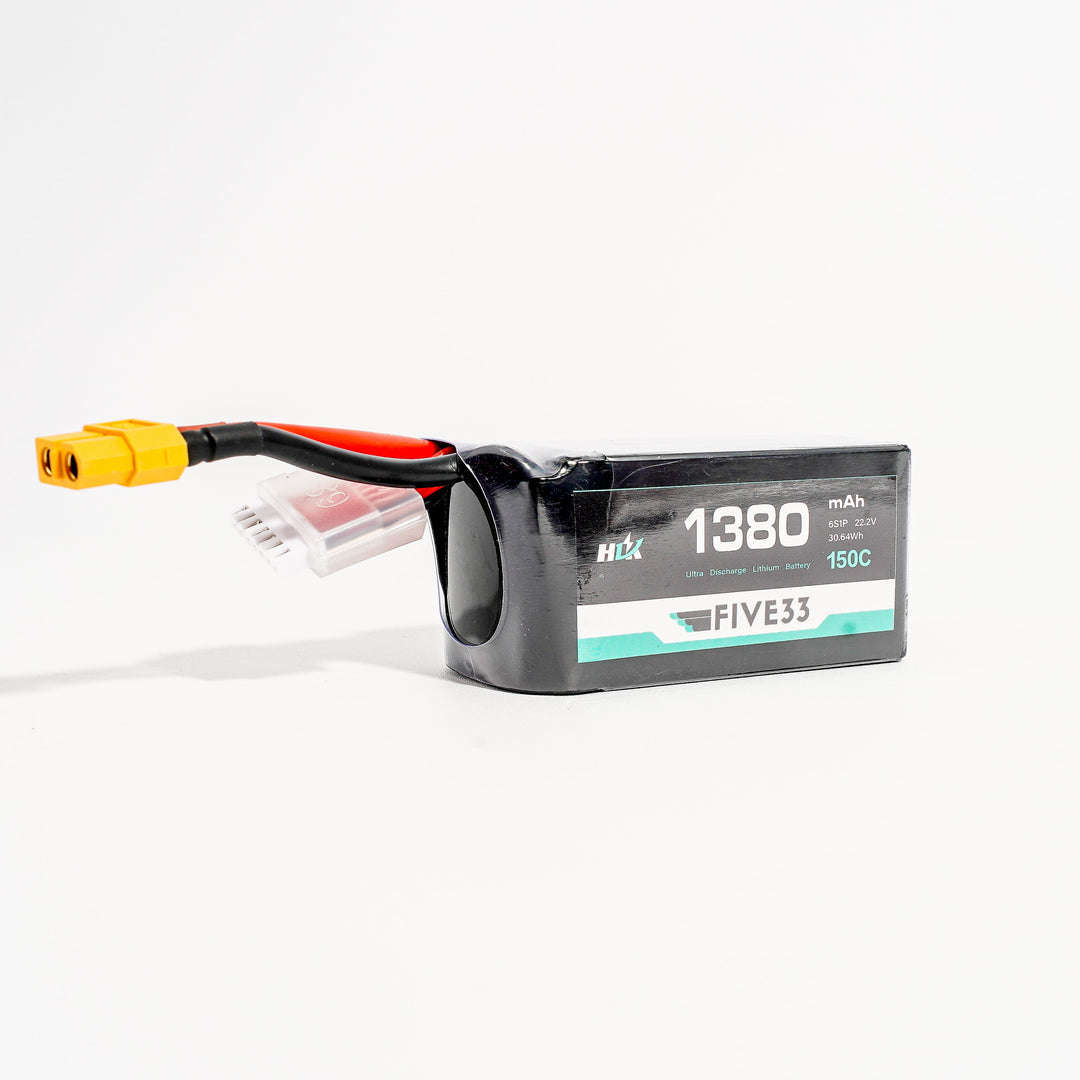 Five33 "Budget" 1380mah 6S 150C Lipo Battery