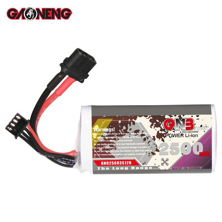 Batería de iones de litio GNB de 2500 mAh, 11,1 V, 3 S, 12 C, 18650, de largo alcance, para FPV