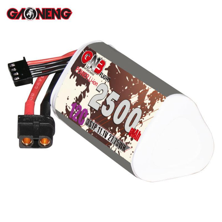 Batería de iones de litio GNB de 2500 mAh, 11,1 V, 3 S, 12 C, 18650, de largo alcance, para FPV