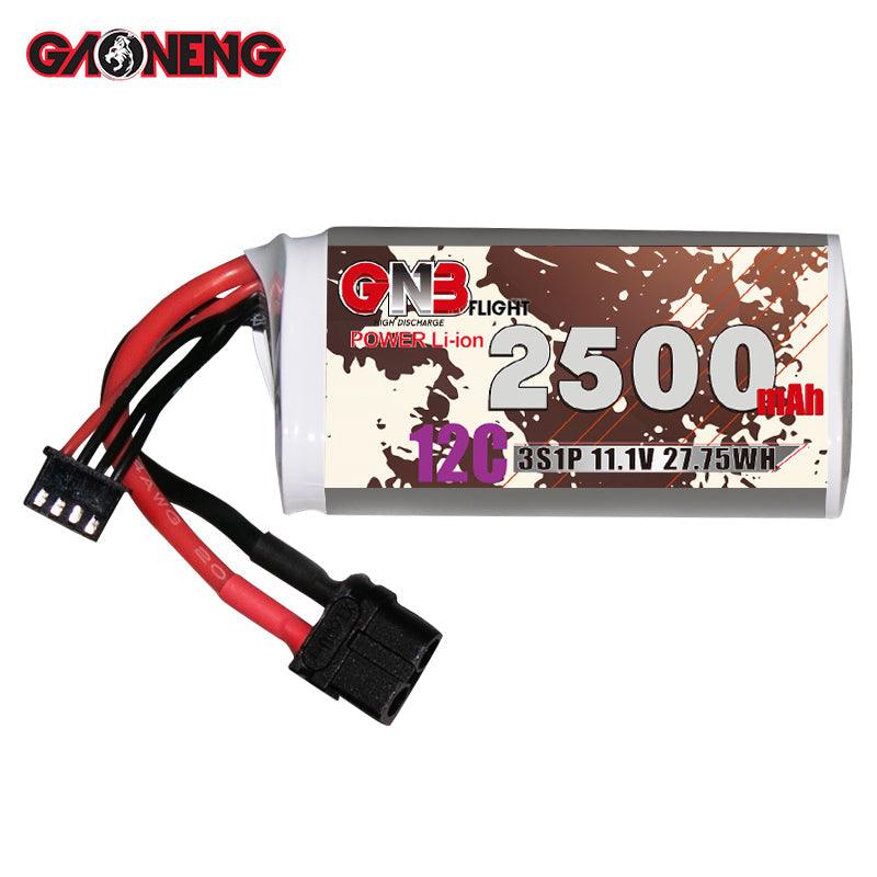 Batería de iones de litio GNB de 2500 mAh, 11,1 V, 3 S, 12 C, 18650, de largo alcance, para FPV