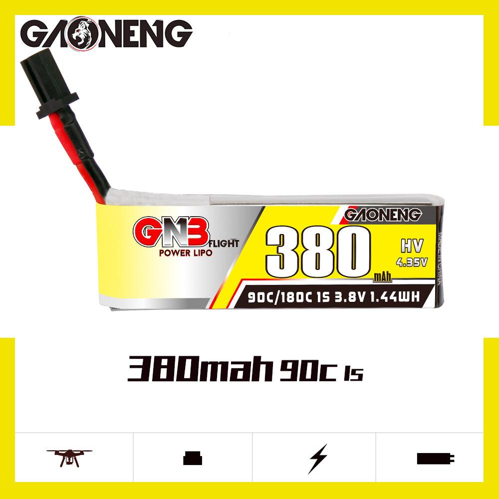 Batería GNB 380mAh 1S 3.8V HV 90C con cable para Emax NanoHawk