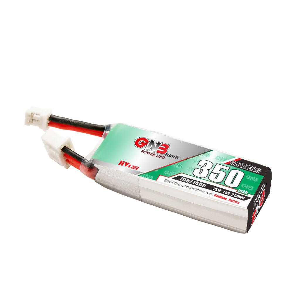 Batería GNB de 350 mAh, 2S, 7,6 V, alta tensión, 70 °C, 140 °C 