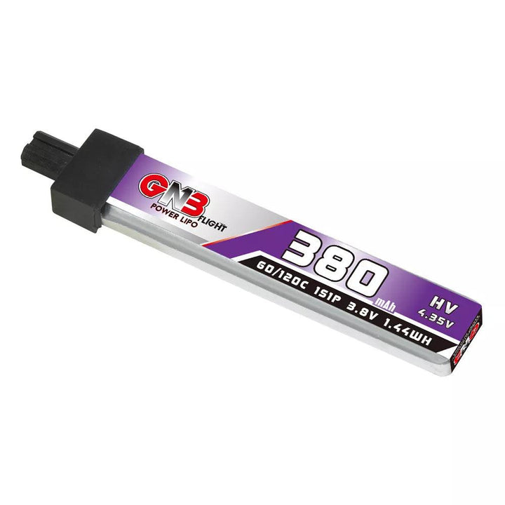 GNB 1S 380mah 3.8V 60C Plastic Head GNB27 HV LiPo Battery