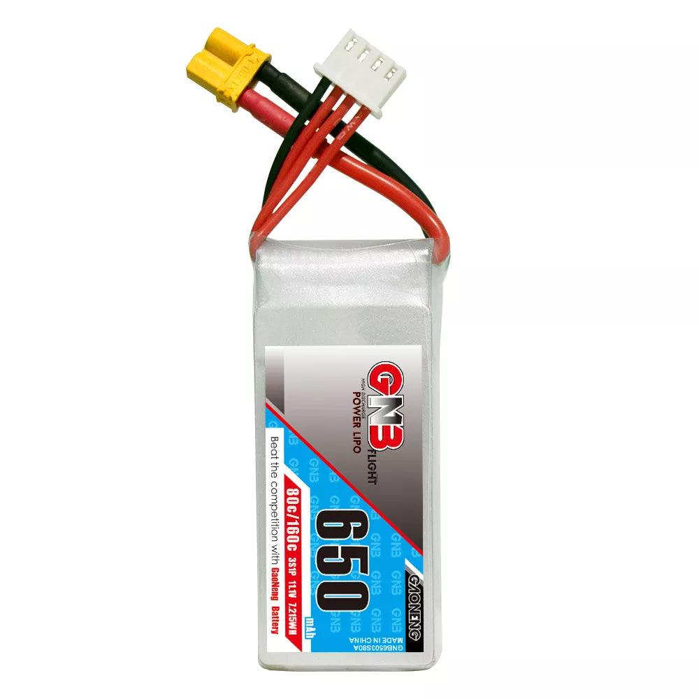 Batería Lipo GNB 650 mAh 11,1 V 3S 80 C - XT30 