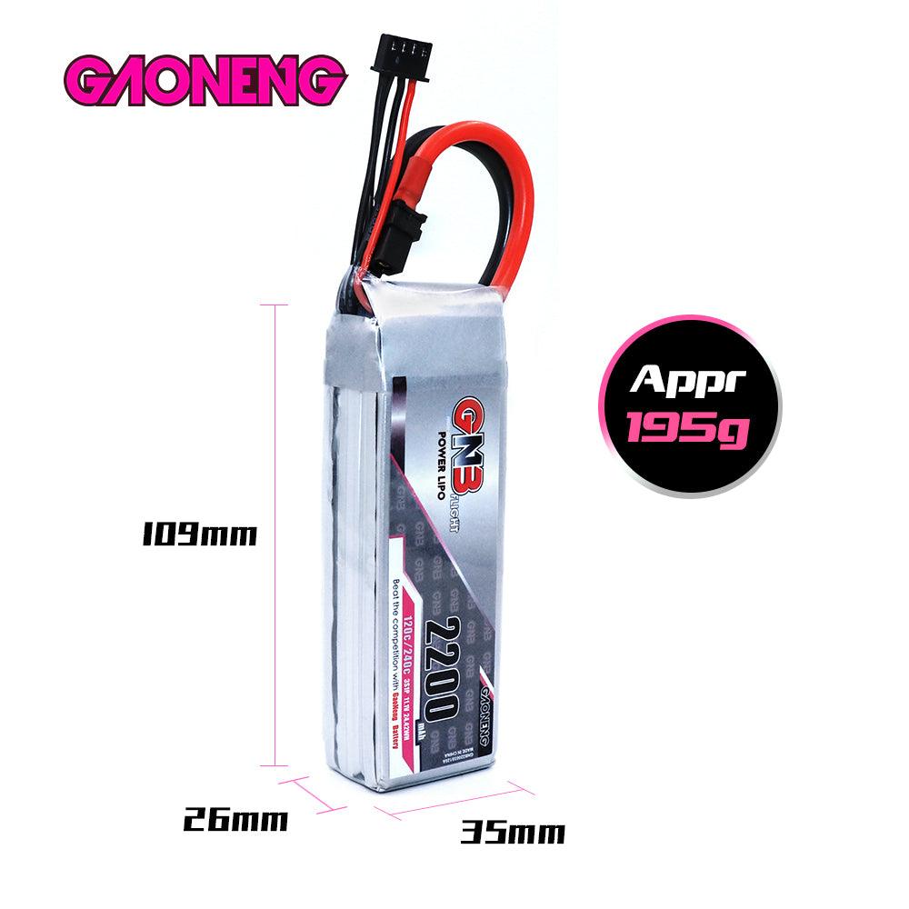 Batería GNB 2200 mAh, 11,1 V, 3S1P, 120 C, XT60