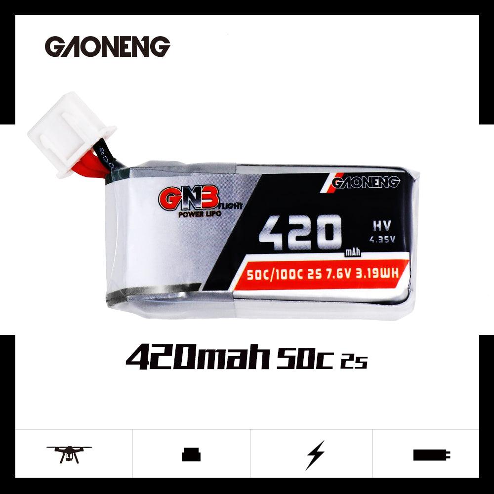 Batería Lipo GNB 420mAh HV 7.6v 2S 50C - HV JST XH2.54