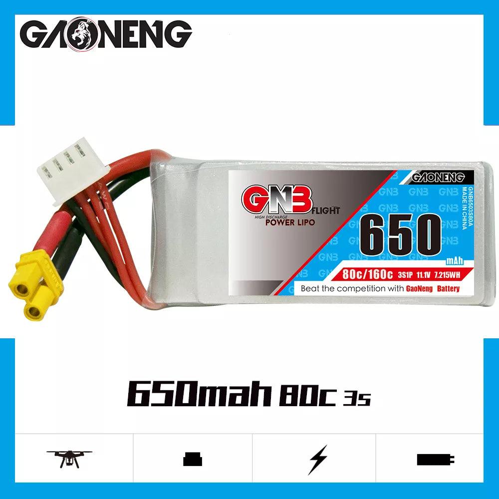 Batería Lipo GNB 650 mAh 11,1 V 3S 80 C - XT30 