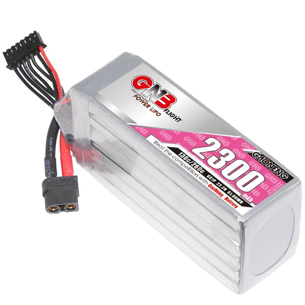 Batería de polímero de litio GNB de 2300 mAh, 6S, 22,2 V, 130 C, XT60