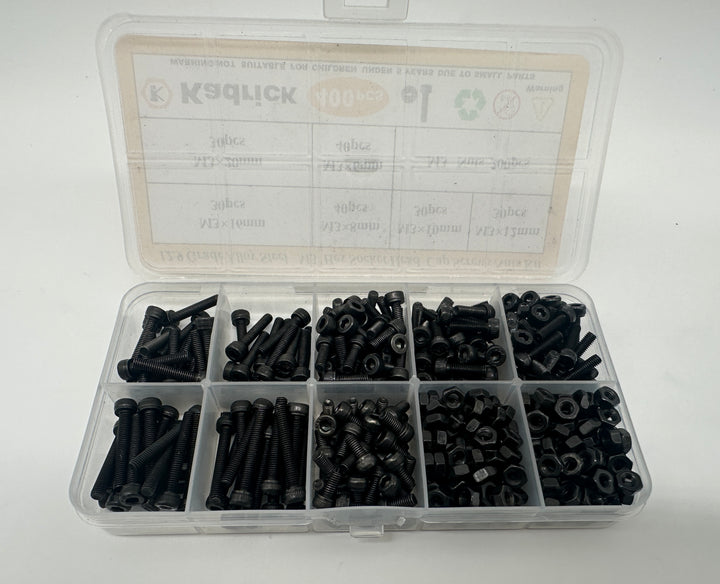 M3 Hex Socket Head Cap Steel Screw Set - 400 Pieces