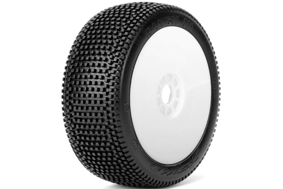 Powerhobby Block In 1/8 Buggy Mounted Tires White (2) Super Soft