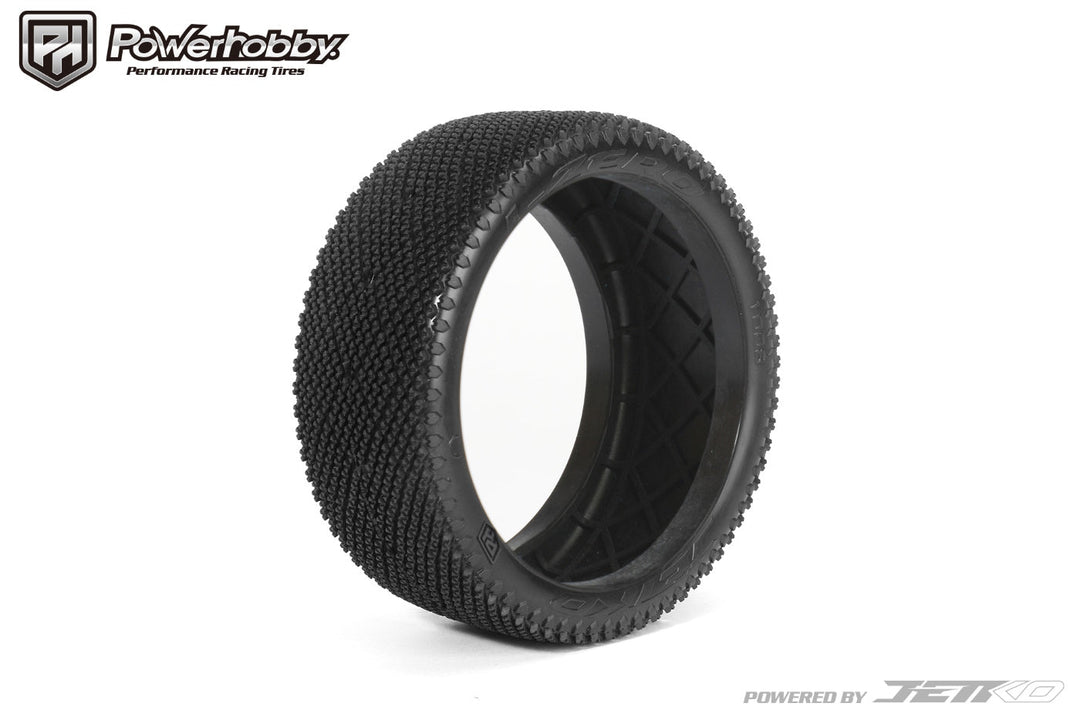 Powerhobby J-Zero 1/8 Buggy Tires White Dish Wheels (2) Ultra Soft Unglued