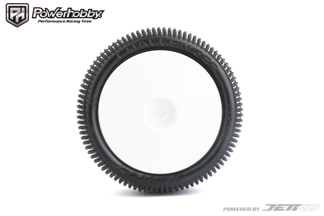 Powerhobby Challenger 1/10 2WD / 4WD Buggy Rear Carpet Mounted Tires Soft White