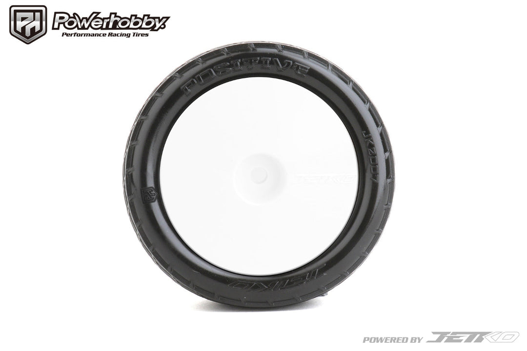 Powerhobby Positive Mounted Tires Rear 1/10 Buggy (2) White Super Soft