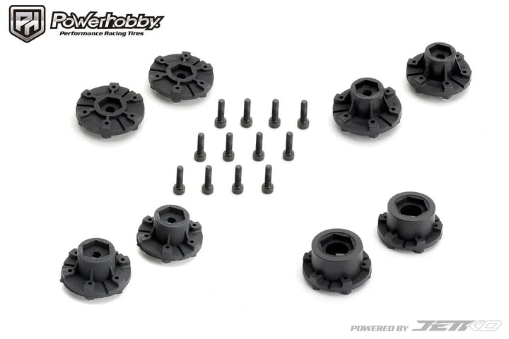 Powerhobby 1/10 2.8" ST Raptor Belted Tires (2) w/ Removable Hex Wheels