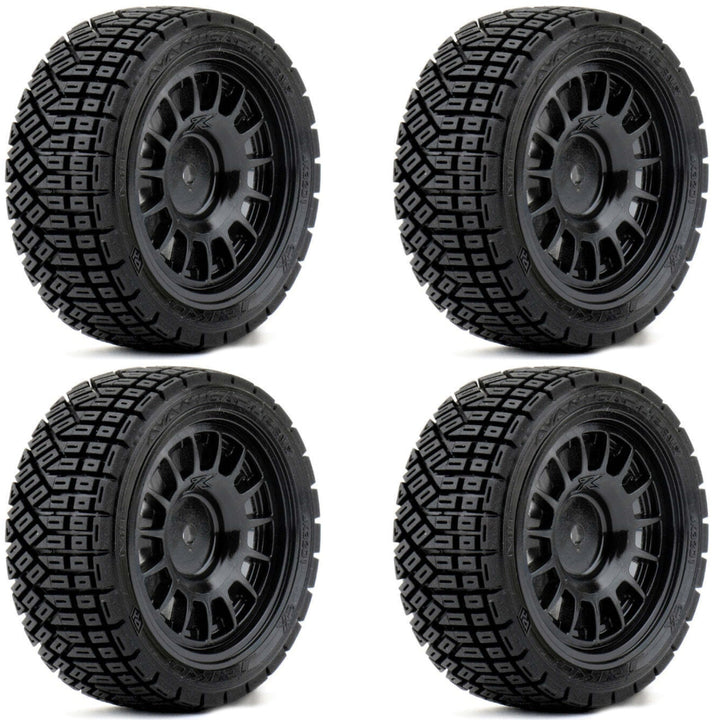 Powerhobby 1/10 Rally Car Avantgarde Mounted Tires Claw Wheels (4) 12mm HEX