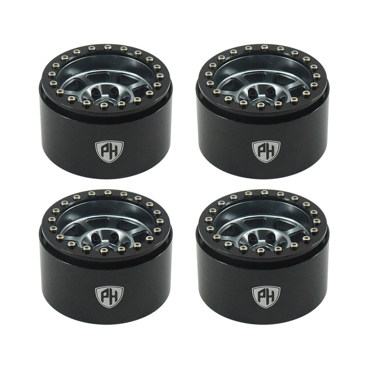 Powerhobby Aluminum 2.2" Beadlock Wheels (4) 1/10 Rock Crawler