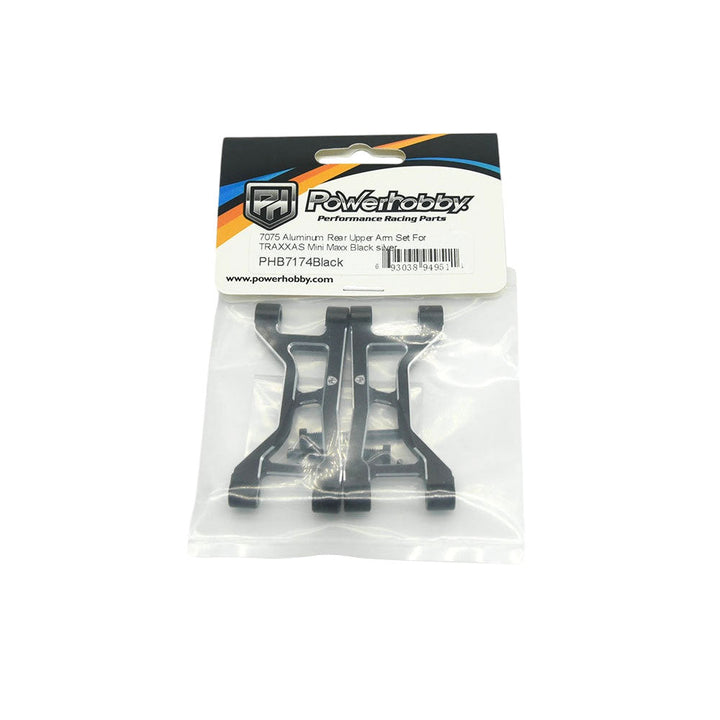 Powerhobby 7075 Aluminum Rear Upper Arms Black For Traxxas Mini Maxx