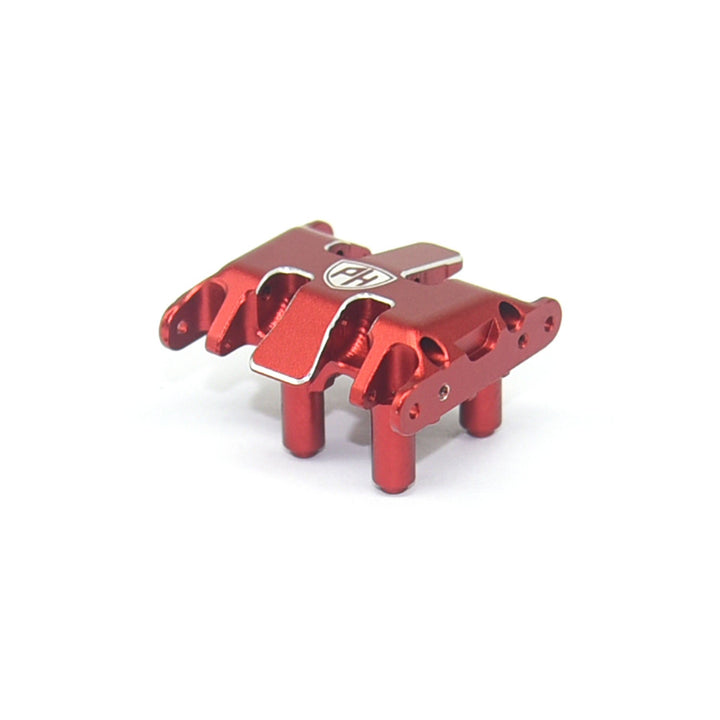 Powerhobby Aluminum Gear Box + Skid Plate With Gears Red Axial SCX30