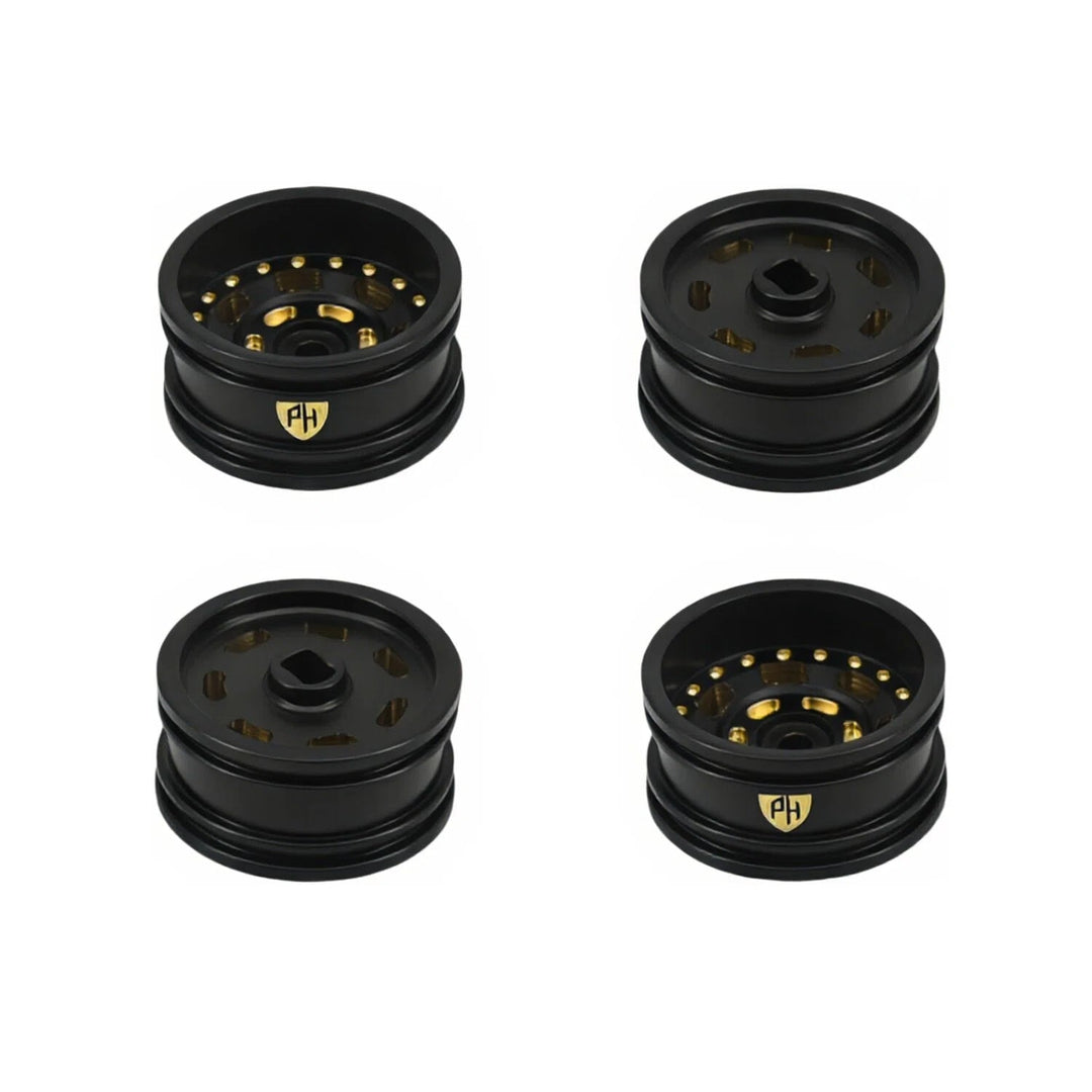 Powerhobby Brass Wheels 0.7" Offset  3.6mm Black (4) Axial SCX30