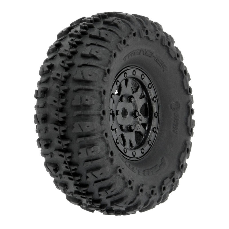 Pro-Line 10209-10 Trencher F/R 1.0" Tires Mntd 7mm Black Impulse (4) SCX24