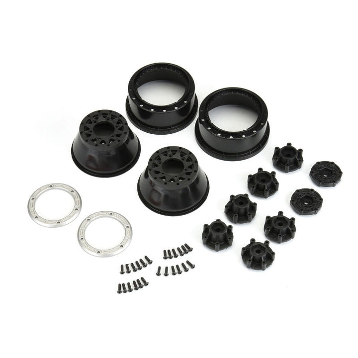 Pro-Line PRO281103 1/10 Raid Bead-Loc F/R 2.2/3.0 SC 2 Silvr/Blk