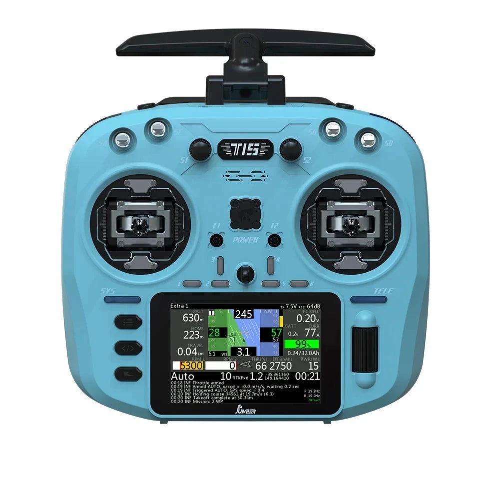 Transmisor de radio Jumper T15 ELRS de 2,4 GHz con pantalla táctil de 3,5" y estabilizadores Hall (elija el color) 