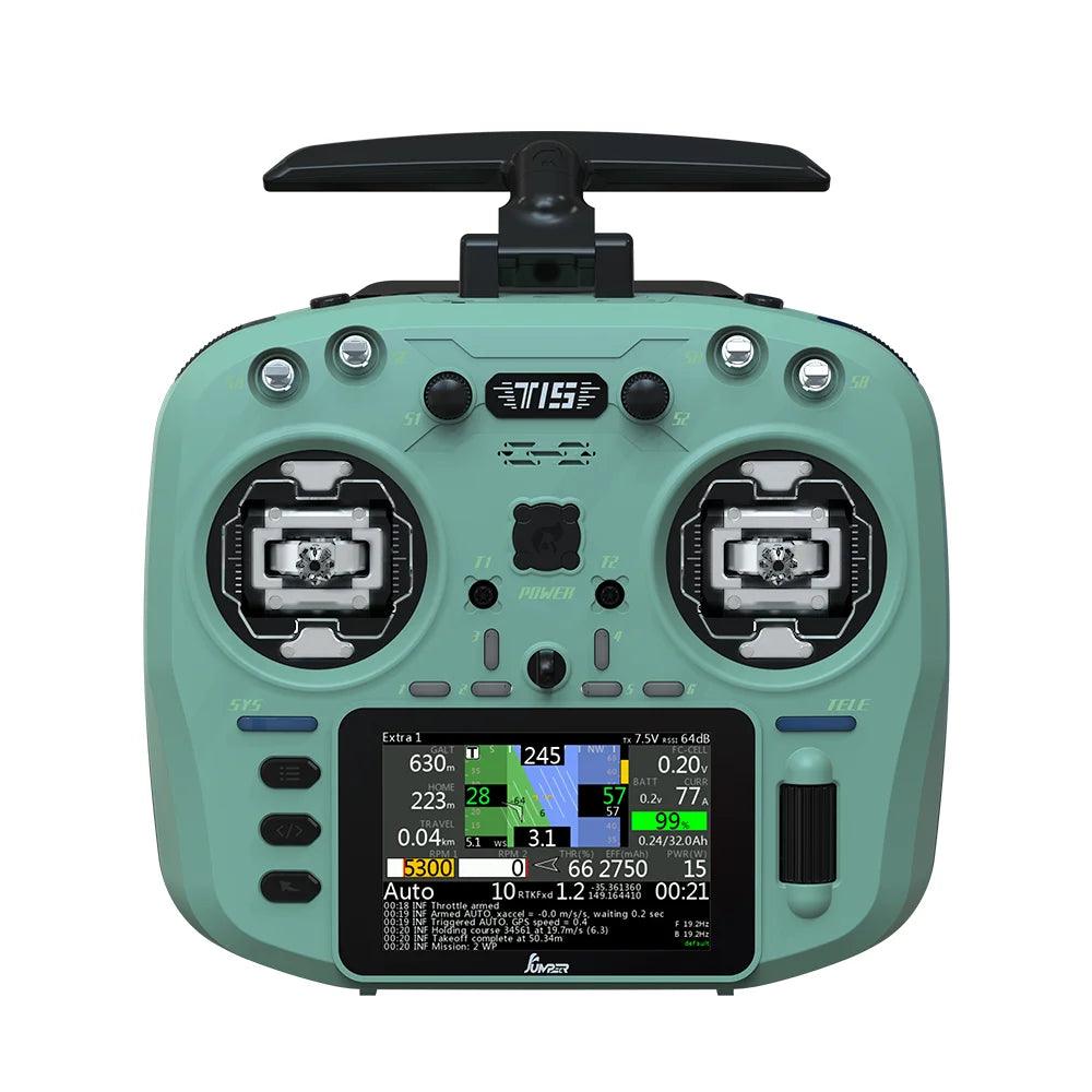 Transmisor de radio Jumper T15 ELRS de 2,4 GHz con pantalla táctil de 3,5" y estabilizadores Hall (elija el color) 