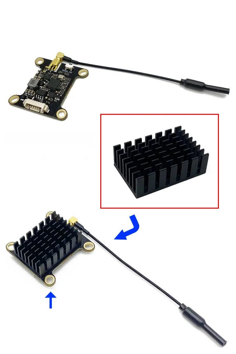 SmartAudio VTX analógico de 5,8 Ghz, 48 canales, 1,6 W con antena MMCX