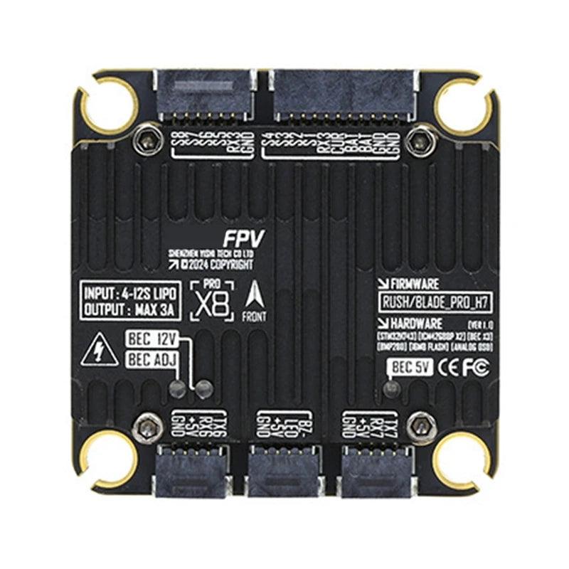 Controlador de vuelo RUSHFPV H7 PRO con doble giroscopio, 3 canales, BEC, gran carga para dron FPV RC